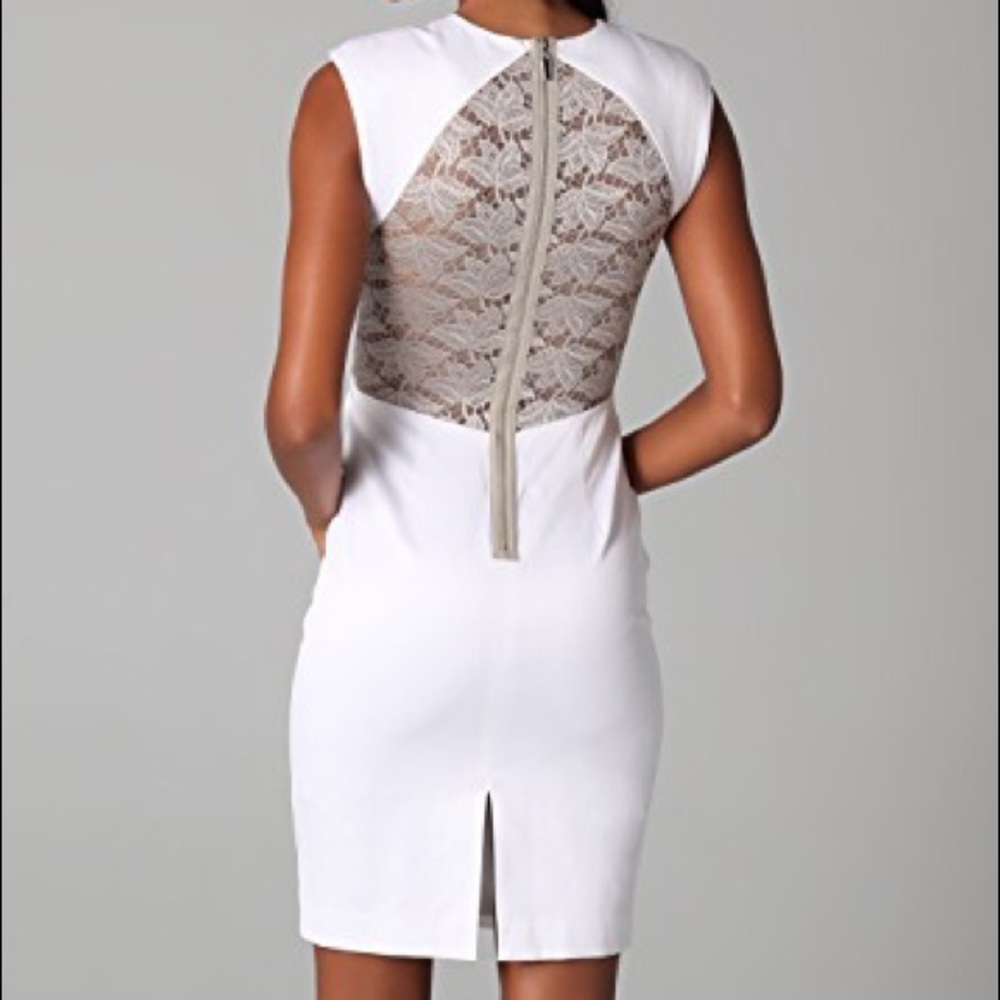 Black Halo White lace bodycon dress - Picture 6 of 6